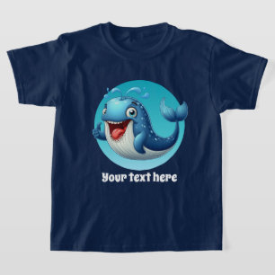 Cool Beach add text unisex kids whale T-Shirt