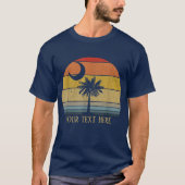 cool beach palm tree add text T-Shirt (Front)