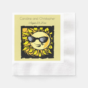 Cool Beach Wedding Party Summer Sun Sunglass Fun Napkin