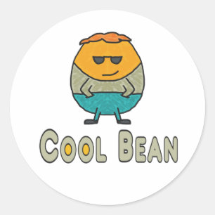 Cool Bean Classic Round Sticker