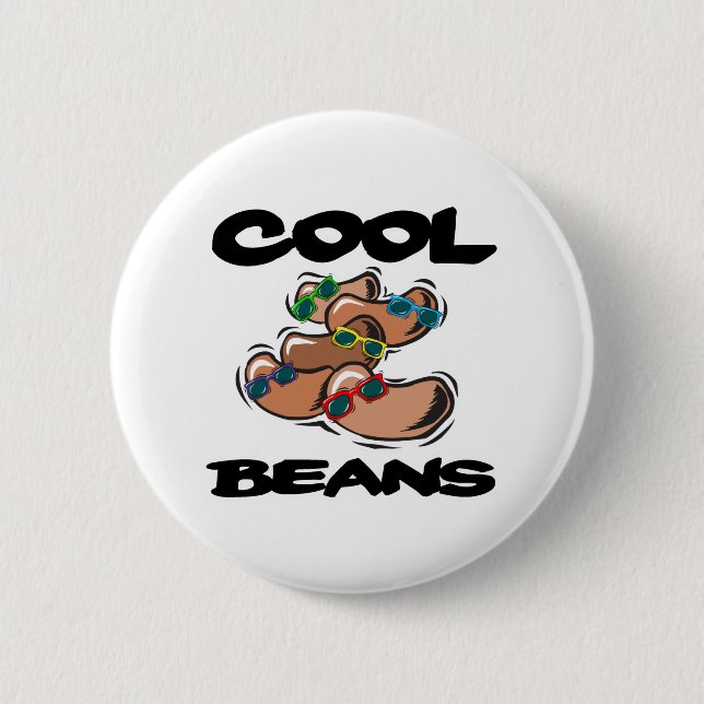 Cool Beans 2 Inch Round Button (Front)