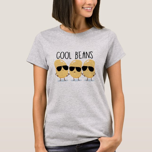 Cool Beans Funny Cute Beans with Sunglasses T-Shirt (Front)