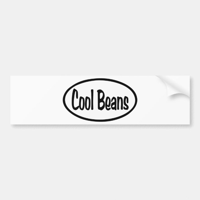 Cool Beans Oval Bumper Sticker (Front)