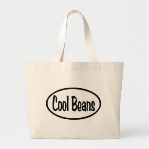 Cool Beans Oval Large Tote Bag