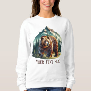 Cool bear lovers customizable  sweatshirt
