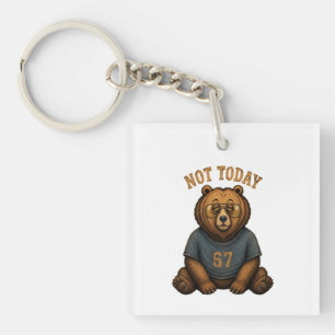Cool Bear 'Not Today' Slogan Tote Bag - Trend 67 Keychain