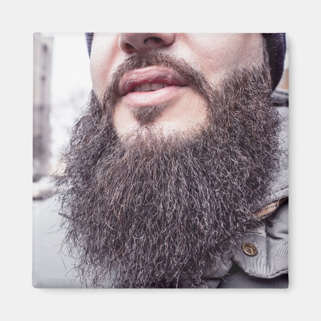 Cool Beard & Moustache magnet (Front)