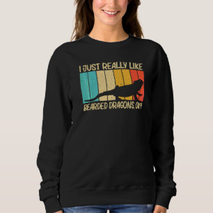 Cool Bearded Dragon For Men Women Reptile Lizard   Sweatshirt