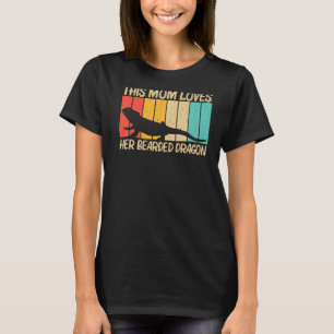 Cool Bearded Dragon For Mom Mother Reptile Lizard T-Shirt