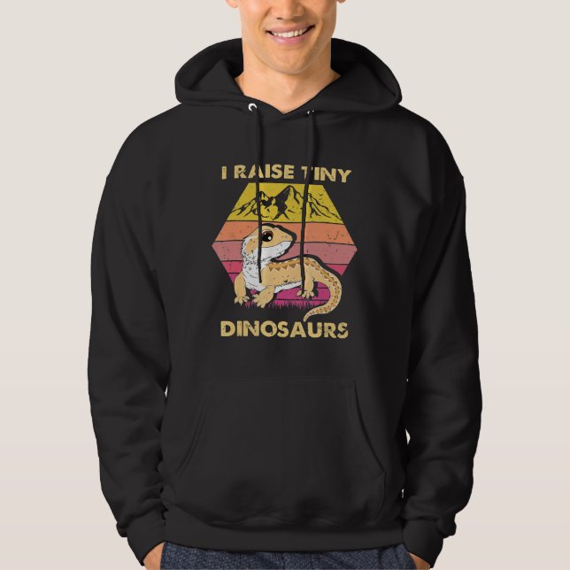 Cool Bearded Dragon Mommy Costume Reptile Hoodie (Front)
