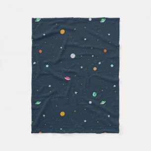 Cool beautiful space astronaut fleece blanket
