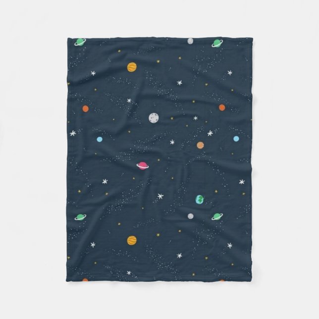 Cool beautiful space astronaut fleece blanket (Front)