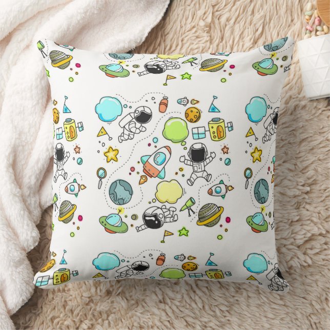 Cool beautiful space astronaut  throw pillow (Blanket)