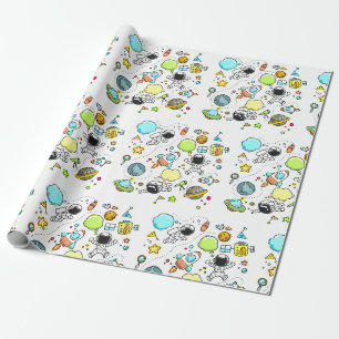 Cool beautiful space astronaut  wrapping paper