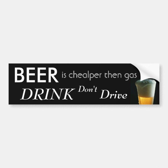 COOL BEER BUMPER STICKER (Front)