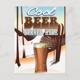 Cool Beer Served here vintage Inn poster Postcard