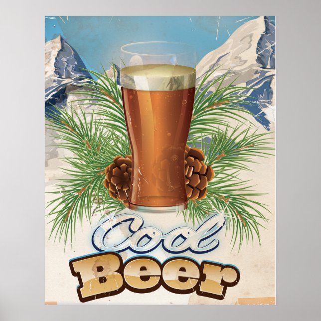 Cool Beer vintage Bar Poster (Front)