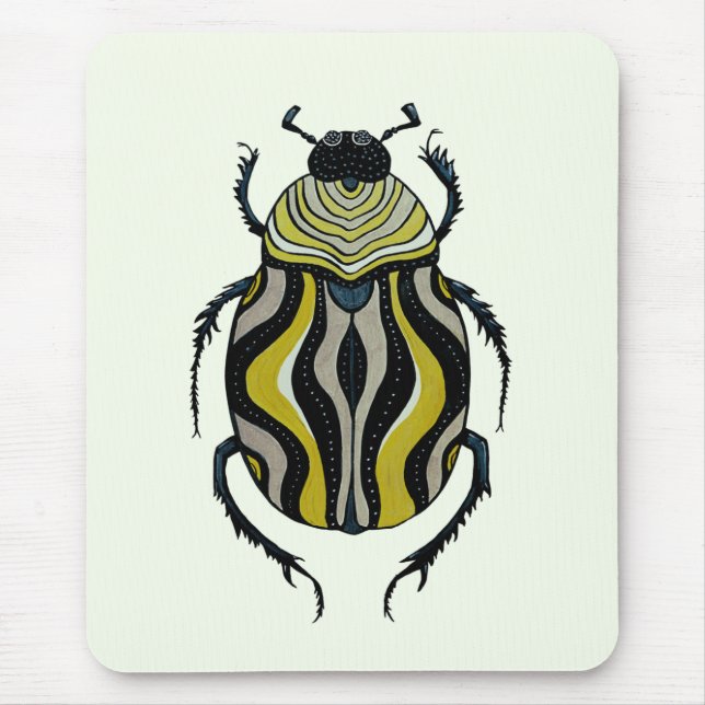 Cool Beetle Bug Art Insect Lover Mouse Pad (Front)