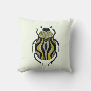 Cool Beetle Bug Art Insect Lover Throw Pillow