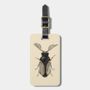 Cool beetle insect lover entomology art luggage tag
