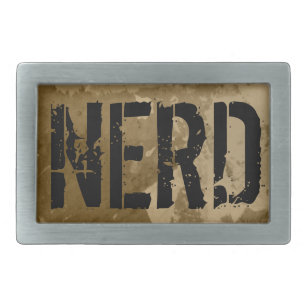 Cool belt buckles with funny text   Vintage nerd