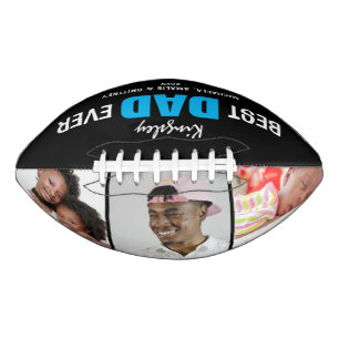 Cool  'BEST DAD EVER' Photo and Name Gift Football
