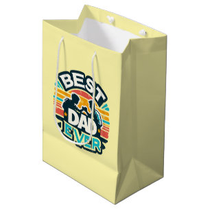 Cool best Dad ever word art  Medium Gift Bag