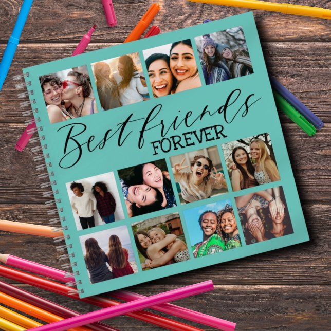 Cool Best Friends Forever Teal 9 Photo  Notebook (Creator Uploaded)
