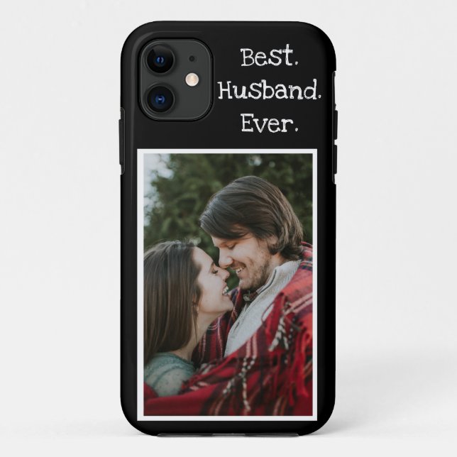 Cool Best Husband Ever Photo Personalized Black Case-Mate iPhone Case (Back)