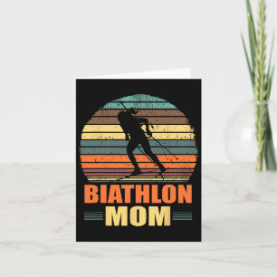 Cool Biathlon Mom Funny Biathlete Shooting Skiing  Card