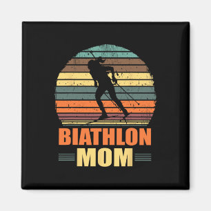 Cool Biathlon Mom Funny Biathlete Shooting Skiing Magnet