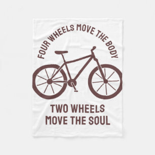 Cool bicycle Design - Tow Wheels Move The Soul Fleece Blanket