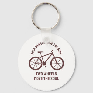 Cool bicycle Design - Tow Wheels Move The Soul Keychain