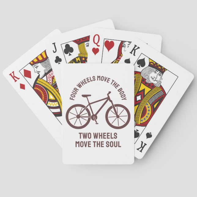 Cool bicycle Design - Tow Wheels Move The Soul Playing Cards (Back)