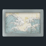 Cool big blue ocean waves image belt buckle<br><div class="desc">Cool big blue ocean waves image</div>