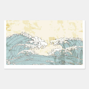 Cool big blue ocean waves image sticker