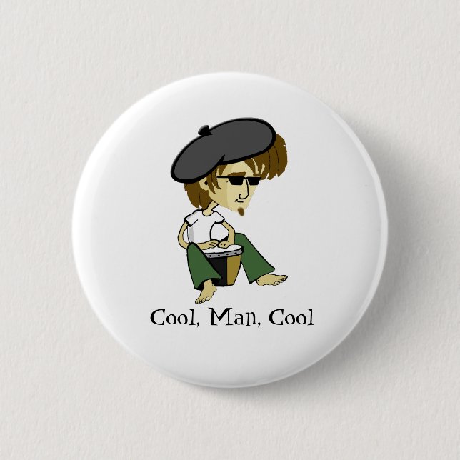 Cool Big Daddy-O Beatniks 2 Inch Round Button (Front)