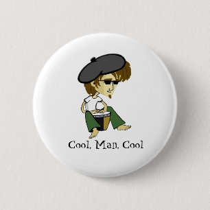 Cool Big Daddy-O Beatniks 2 Inch Round Button