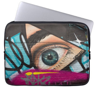 Cool big eye street art Graffiti Unique fun Laptop Sleeve