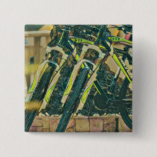 Cool bike artwork 2 inch square button