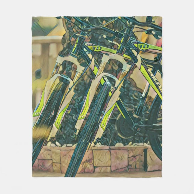 Cool bike artwork fleece blanket (Front)