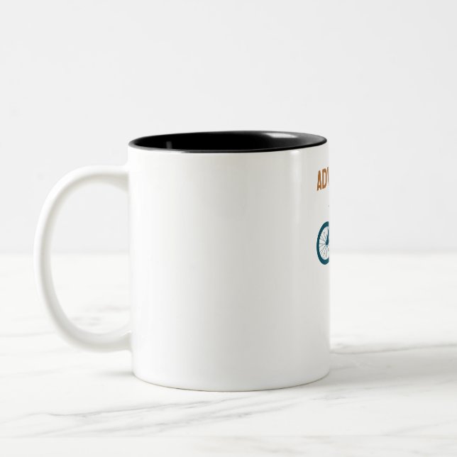 Cool Biker - Adventures Two-Tone Coffee Mug (Left)