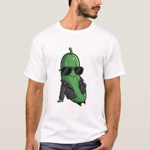 Cool Biker Cucumber T-Shirt
