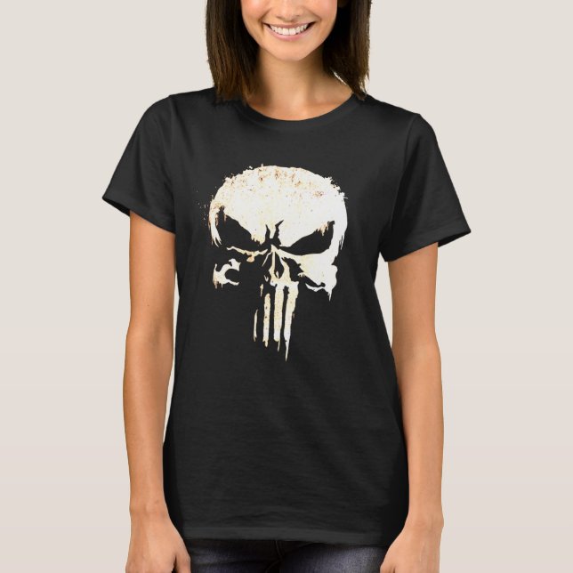 Cool Biker Inspired Skull and Bones T-Shirt (Front)