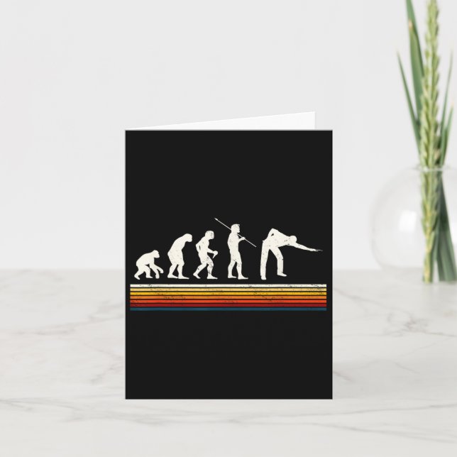 Cool Billiards Black Evolution Of Man Billiards Pl Card (Front)