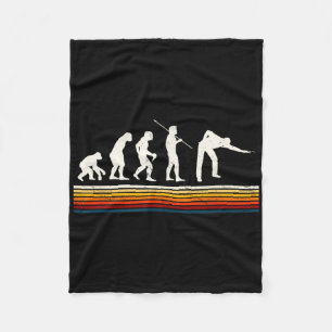 Cool Billiards Black Evolution Of Man Billiards Pl Fleece Blanket