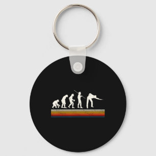 Cool Billiards Black Evolution Of Man Billiards Pl Keychain