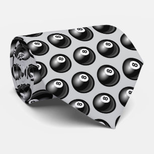 Cool Billiards eight ball tiled pattern Tie