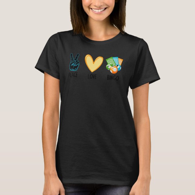 Cool Bingo For Men Women Bingo Caller Player Casin T-Shirt (Front)
