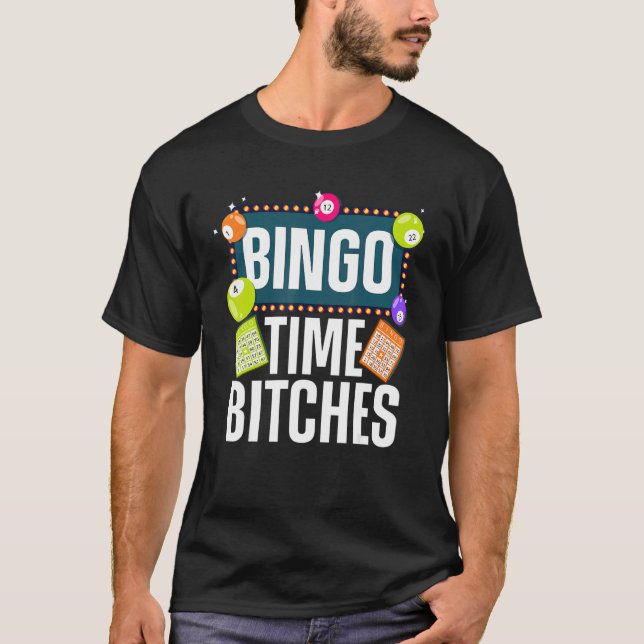 Cool Bingo For Men Women Bingo Player Card Game T-Shirt (Front)